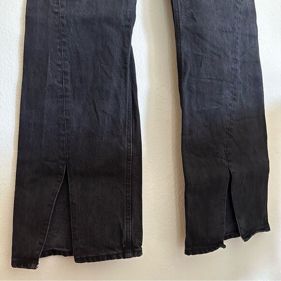 Abercrombie & Fitch The 90s Relaxed Slit Hem Black Jean Curve Love Sz 24 - Picture 5 of 11